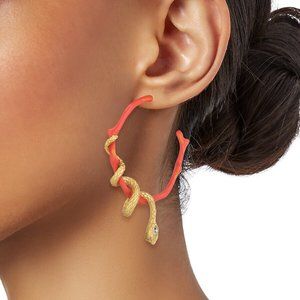 Alexis Bittar | Aquatic Dreams 14K Goldplated, Enamel & Crystal Snake Ea…